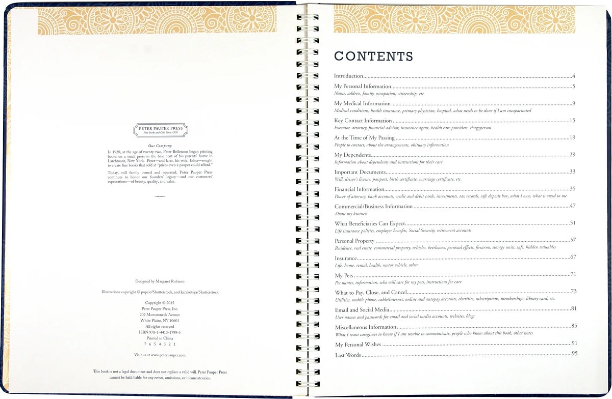 Peace of Mind Planner