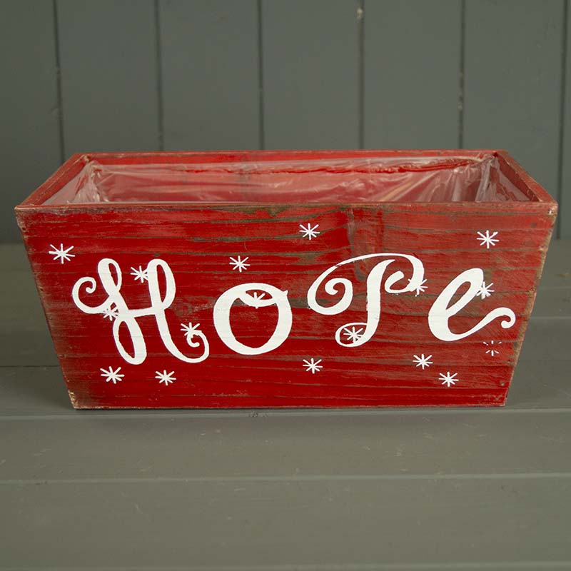 Wooden Flower Pot - HOPE