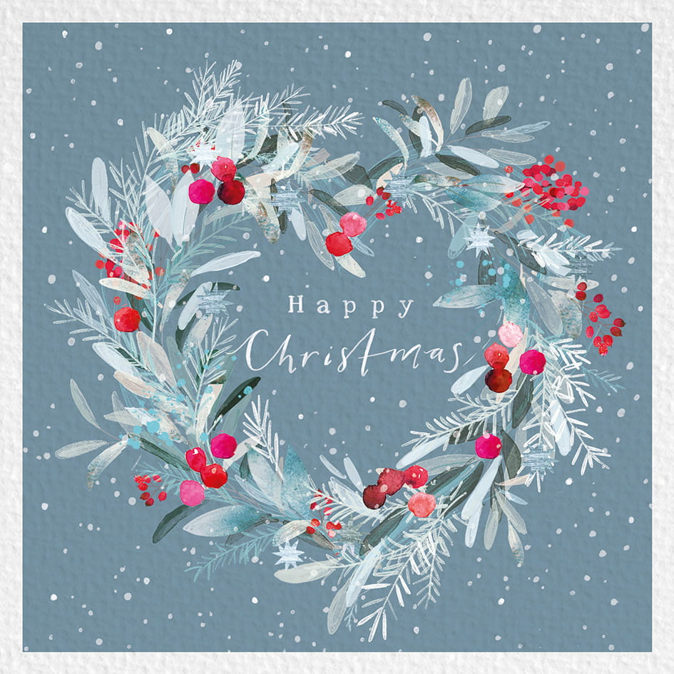 Heart Wreath Christmas Cards