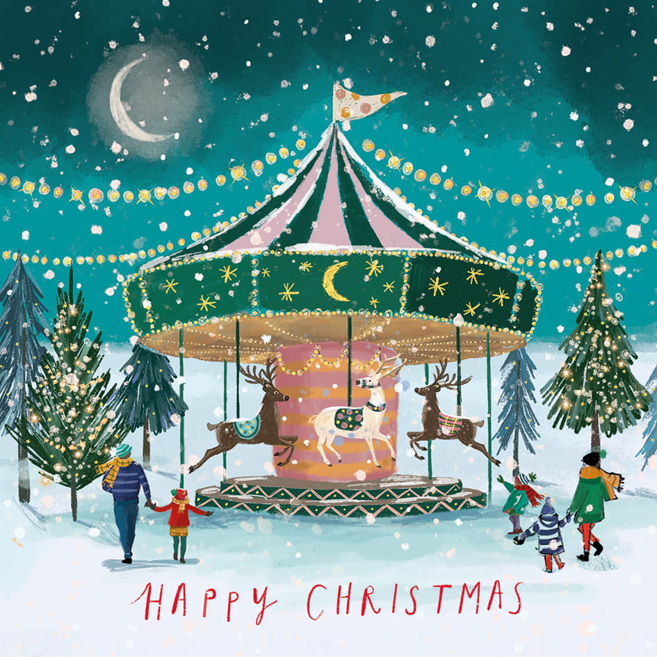 Christmas Carousel Christmas Cards