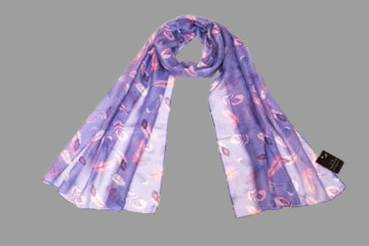 Lightweight  Ladies Scarf - Choice of Butterflies & Feather designs