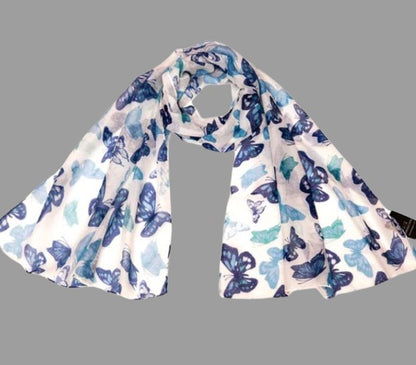 Lightweight  Ladies Scarf - Choice of Butterflies & Feather designs