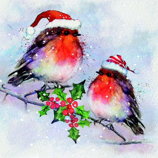 Robins Party Christmas Cards