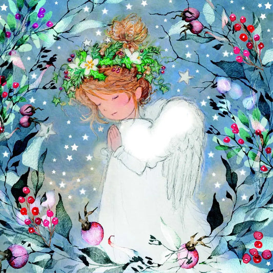 Angel and Berries Christmas Cards